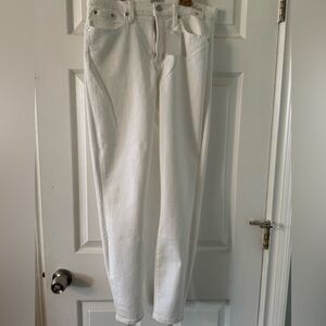 JCrew High Rise white jeans